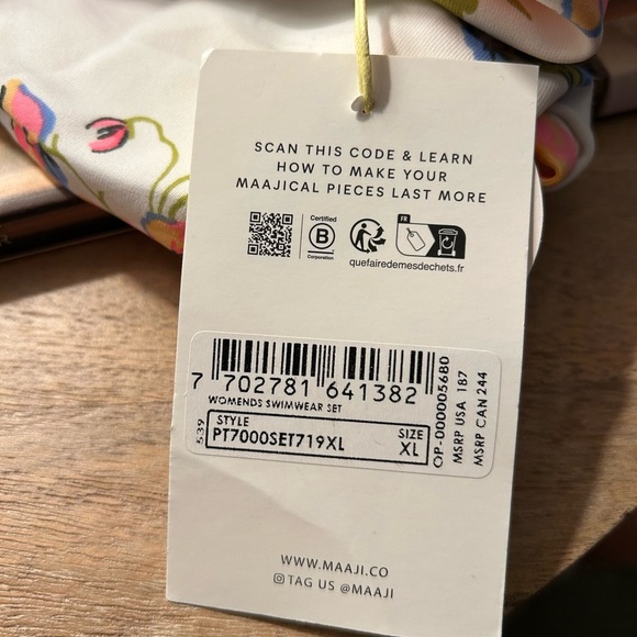 New with tags Maaji Long Sleeve crop top bikini - Picture 8 of 12